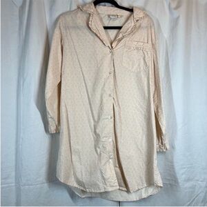 Taylor linens 100% cotton Dainty Floral Ruffle collar sleep shirt